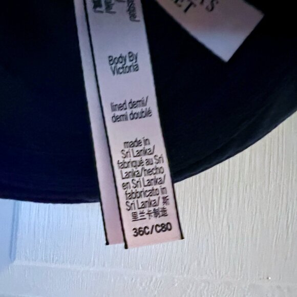 Victoria's Secret Womens Body by Victoria 36C Demi Blue with Sparkles, Black - Picture 2 of 6